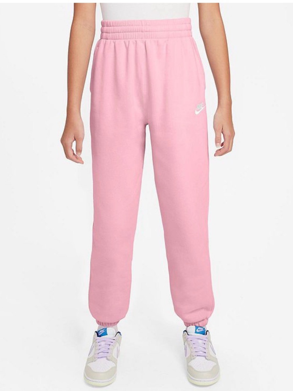 Nike Girls Loose Fit Joggers - Pink - Size XL